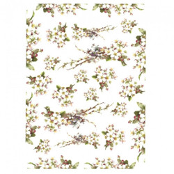 Rice decoupage paper apple blossom A4 ITD R685