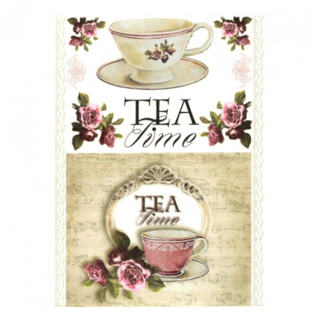 Rice decoupage paper a cup tea A4 ITD R492