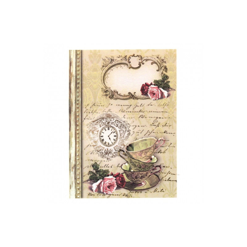Rice decoupage paper retro cups A4 ITD R495