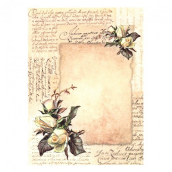 Rice paper for decoupage letter roses A4 ITD R501