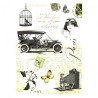 Rice paper for decoupage retro car camera A4 ITD R502