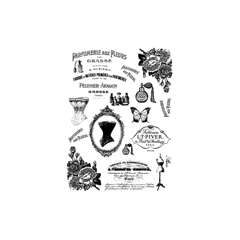 Rice decoupage paper retro A4 ITD R505