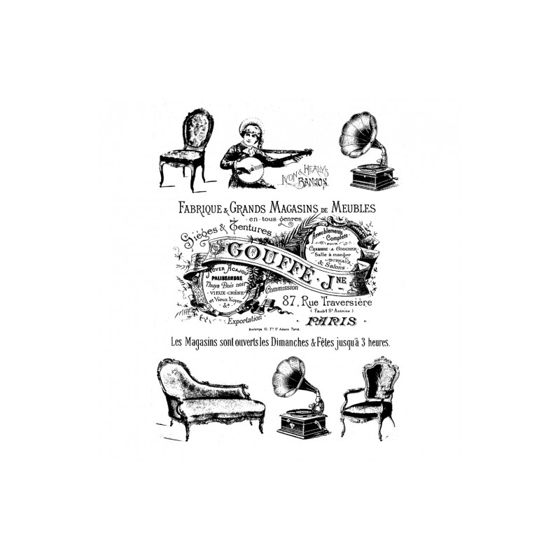 Papier ryżowy do decoupage retro  A4 ITD R508 - sklep plastyczny - sza