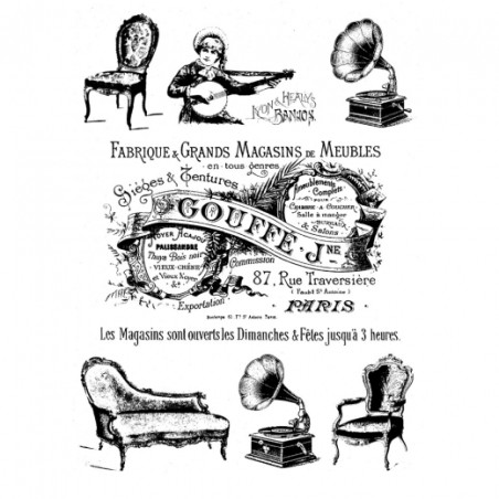 Papier ryżowy do decoupage retro  A4 ITD R508 - sklep plastyczny - sza