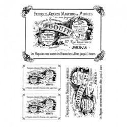 Rice decoupage paper retro subtitles A4 ITD R510