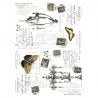 Papier ryżowy do decoupage napisy motyle A4 ITD R513 - sklep plastyczn
