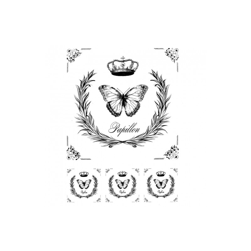 Papier ryżowy do decoupage motyl A4 ITD R518- sklep plastyczny szał dl