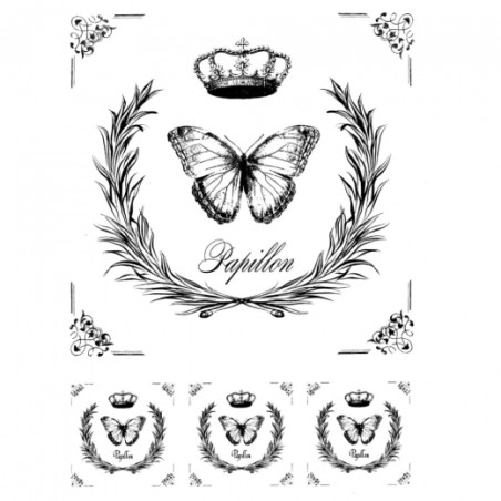 Rice decoupage paper butterfly A4 ITD R518
