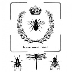 Rice decoupage paper insects A4 ITD R519