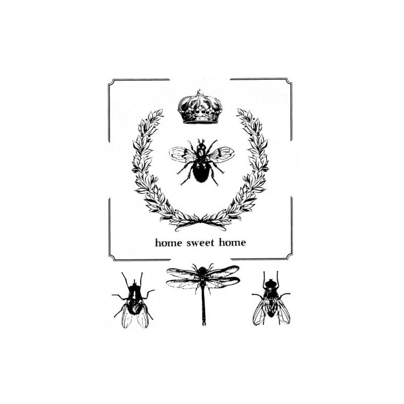 Rice decoupage paper insects A4 ITD R519