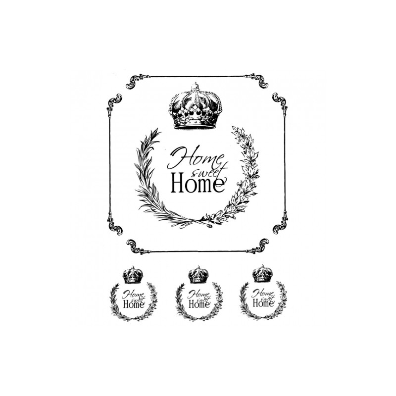 Papier ryżowy do decoupage sweet home A4 ITD R521 - sklep plastyczny -