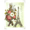 Rice paper for decoupage paris eiffel tower A4 ITD R525