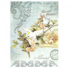 Rice decoupage paper parrot A4 ITD R527