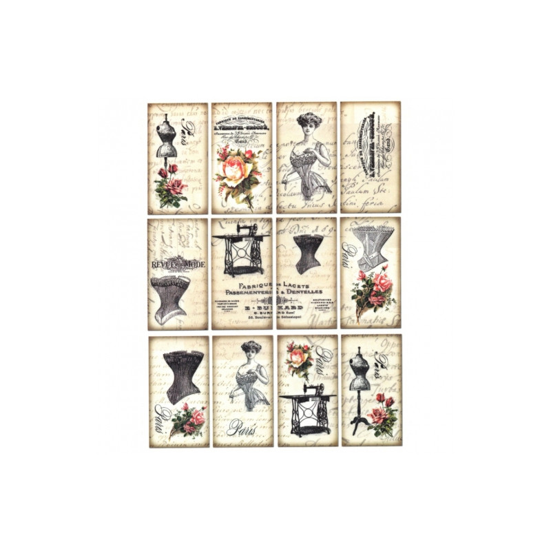 Papier ryżowy do decoupage vintage A4 ITD R536 - sklep plastyczny - sz