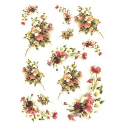 Rice paper for decoupage flowers A4 ITD R565