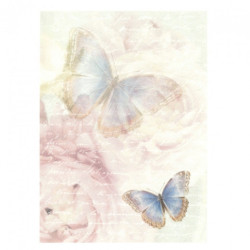 Papier ryżowy do decoupage motyl A4 ITD R567 - sklep plastyczny - szał