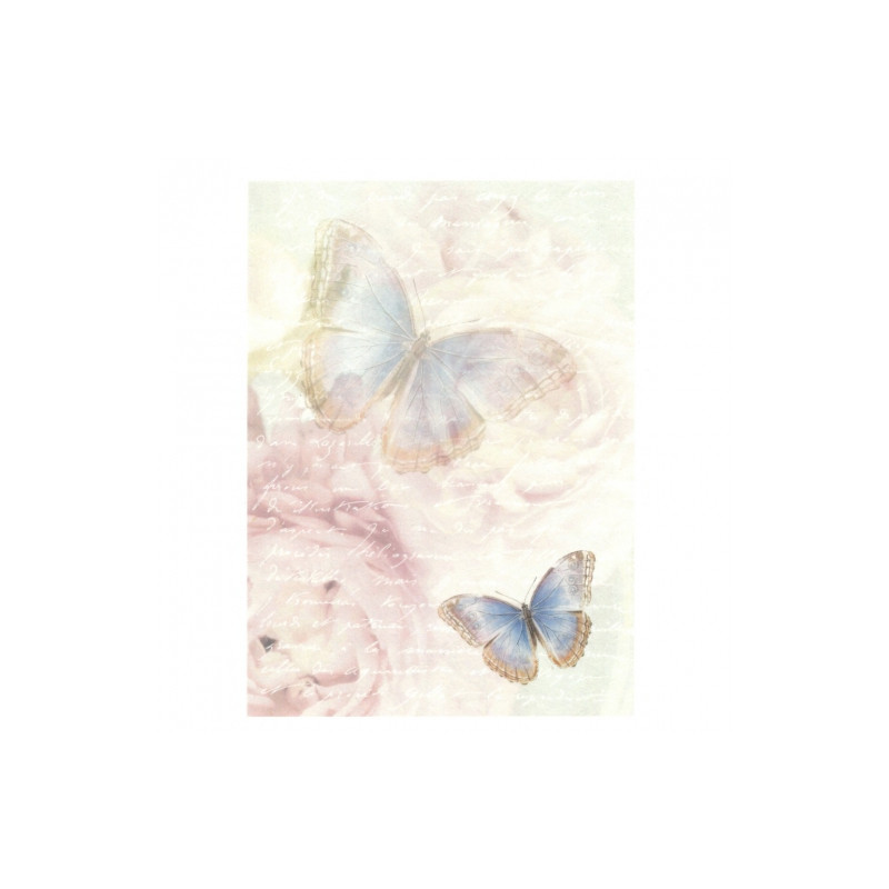 Papier ryżowy do decoupage motyl A4 ITD R567 - sklep plastyczny - szał