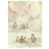 Rice decoupage paper birds flowers letter A4 ITD R568