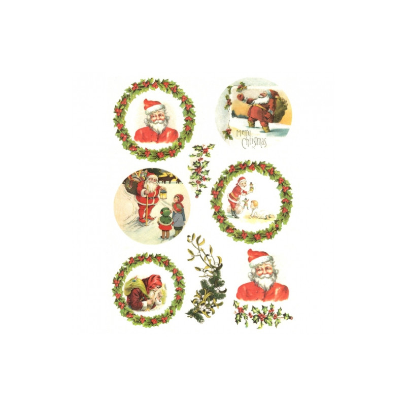 Rice decoupage paper santa claus A4 ITD R576
