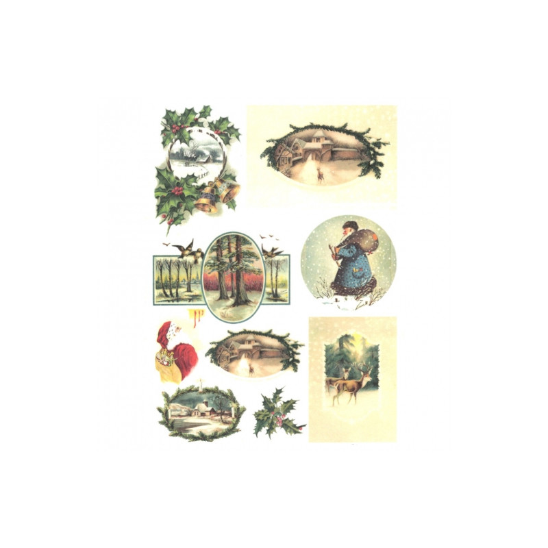 Rice decoupage paper christmas themes A4 ITD R579