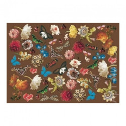 Decoupage paper 50x70cm Flemish flowers butterflies
