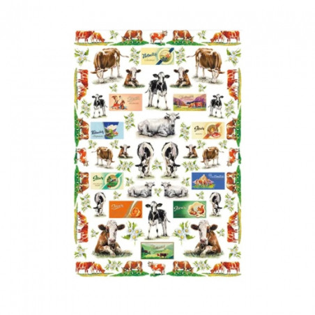 Papier do decoupage krowy 50x70cm - sklep plastyczny - szał dla plasty