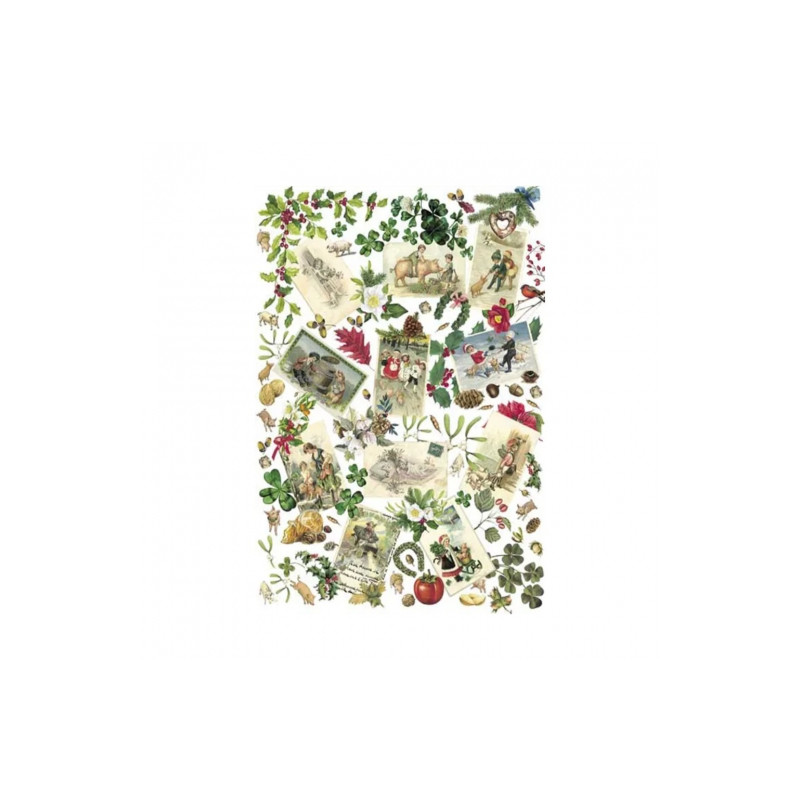 Papier do decoupage świnki 50x70cm - sklep plastyczny - szał dla plast