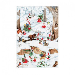 Christmas gnomes 50x70cm decoupage paper