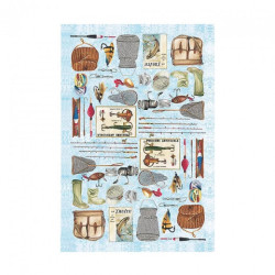 Decoupage paper fishing set 50x70cm