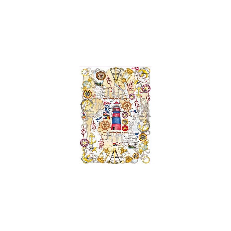 Papier do decoupage latarnia morska 50x70cm - sklep plastyczny - szał