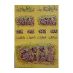 Papier do decoupage koala 50x70cm - sklep plastyczny - szał dla plasty
