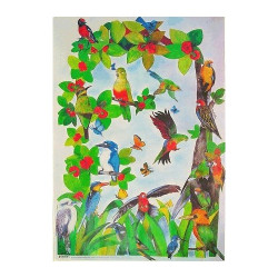 Papier do decoupage australijskie ptaki 50x70cm - sklep plastyczny - s
