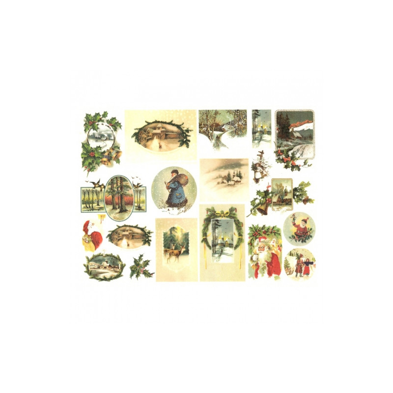 Papier ryżowy do decoupage motywy świąteczne A4 ITD R581 - sklep plast