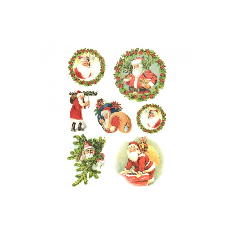 Rice decoupage paper santa claus A4 ITD R582