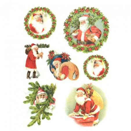 Rice decoupage paper santa claus A4 ITD R582