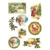 Rice decoupage paper christmas santa A4 ITD R583