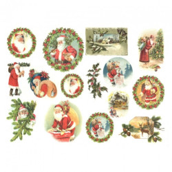 Rice decoupage paper santa claus A4 ITD R584