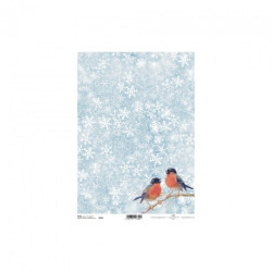 Rice decoupage paper winter birds A4 ITD R591