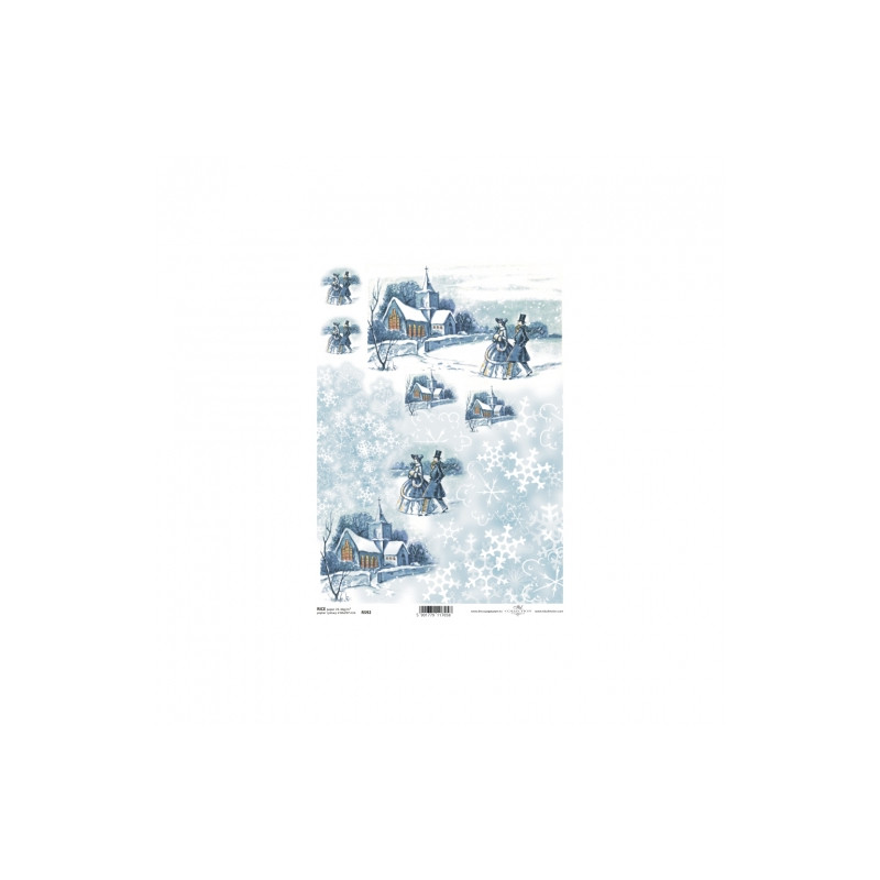 Rice decoupage paper winter A4 ITD R592
