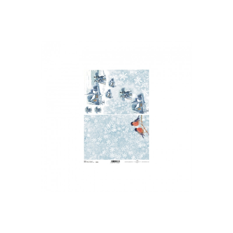 Rice decoupage paper winter snow A4 ITD R593