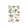 Rice decoupage paper holly birds A4 ITD R596