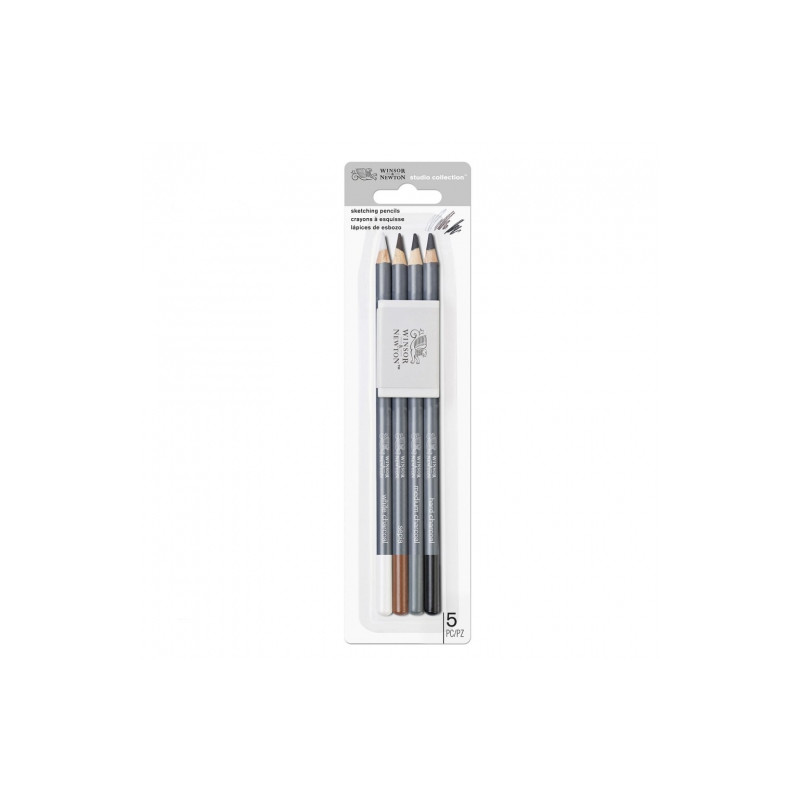 Winsor & Newton studio collection sketch set 4 pencils + eraser