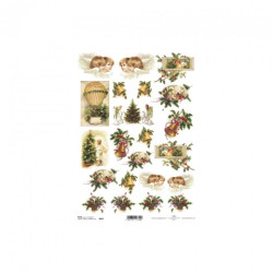 Rice decoupage paper christmas themes A4 ITD R601