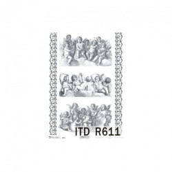 Rice decoupage paper cupid angels A4 ITD R611