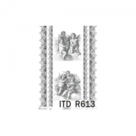 Rice paper for decoupage cupid angels A4 ITD R613