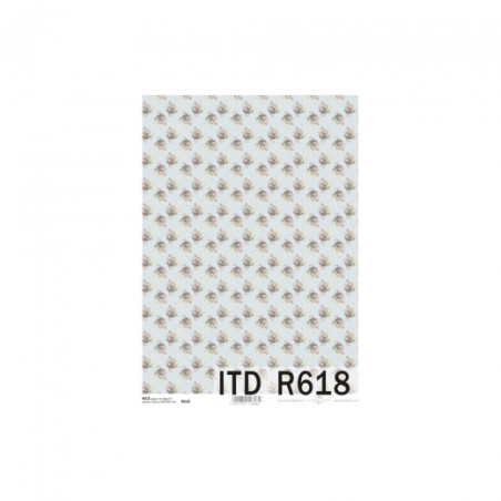 Papier ryżowy do decoupage róże A4 ITD R618 - sklep plastyczny - szał