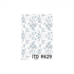 Papier ryżowy do decoupage kwiaty A4 ITD R629 - sklep plastyczny - sza
