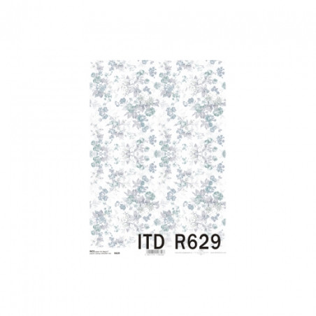 Papier ryżowy do decoupage kwiaty A4 ITD R629 - sklep plastyczny - sza