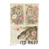 Rice decoupage paper vintage woman portrait A4 ITD R637