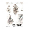 Papier ryżowy do decoupage vintage kobiety A4 ITD R641 - sklep plastyc